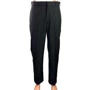 Patriot Men's Black Mid Rise Straight Leg Career Ankle Trousers Pants Size 32